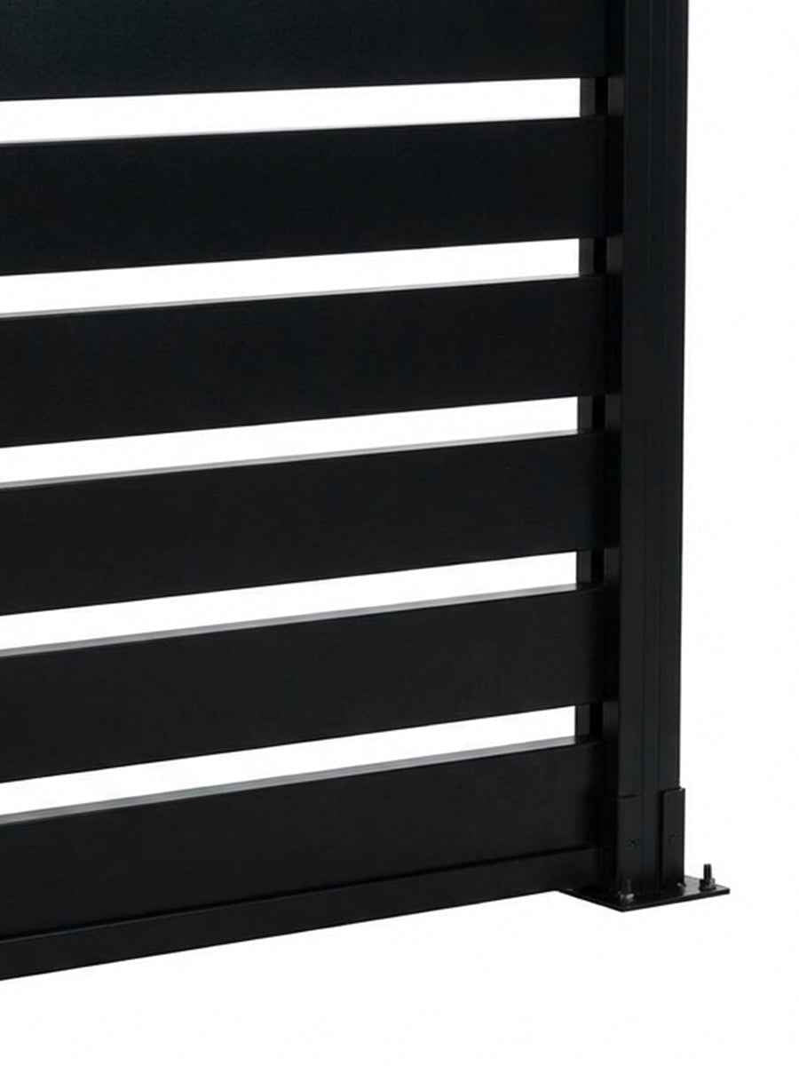 6 ft × 6 ft All-Aluminum Open Slat Fence Panel Kit with 1 Post