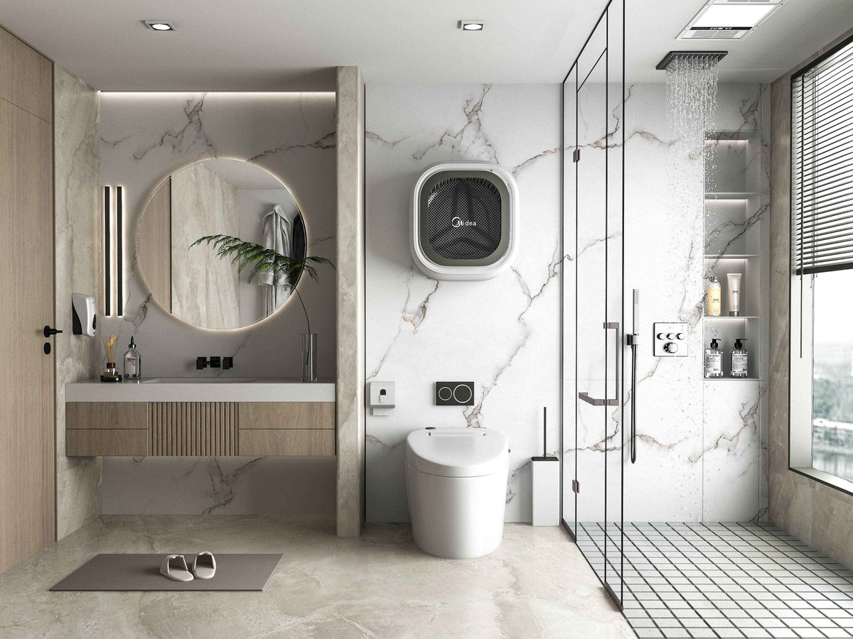 Calacatta White Marble PVC Wall Panel - Waterproof (4x8 ft, 32 sq. ft)