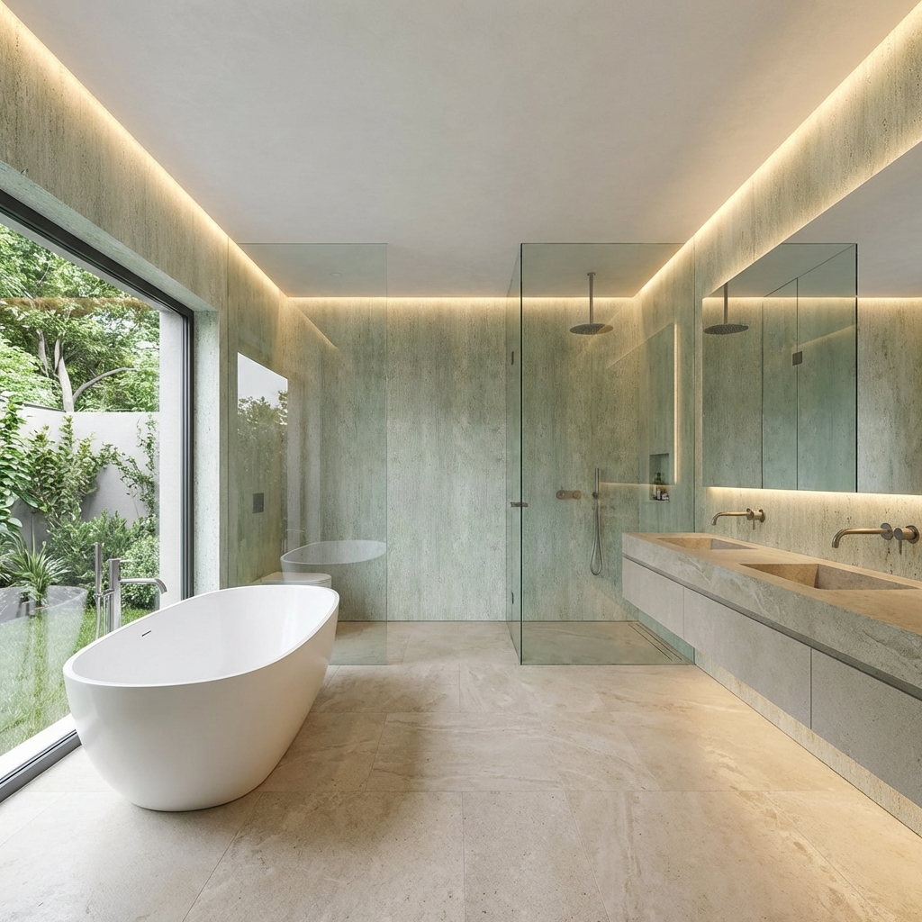 Natural Travertine Stone Panels - Waterproof Rough Texture PVC Sheets - Wall Forma