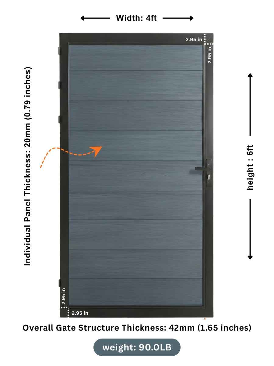 WPC Fence Gate Single (3ft x 6ft)