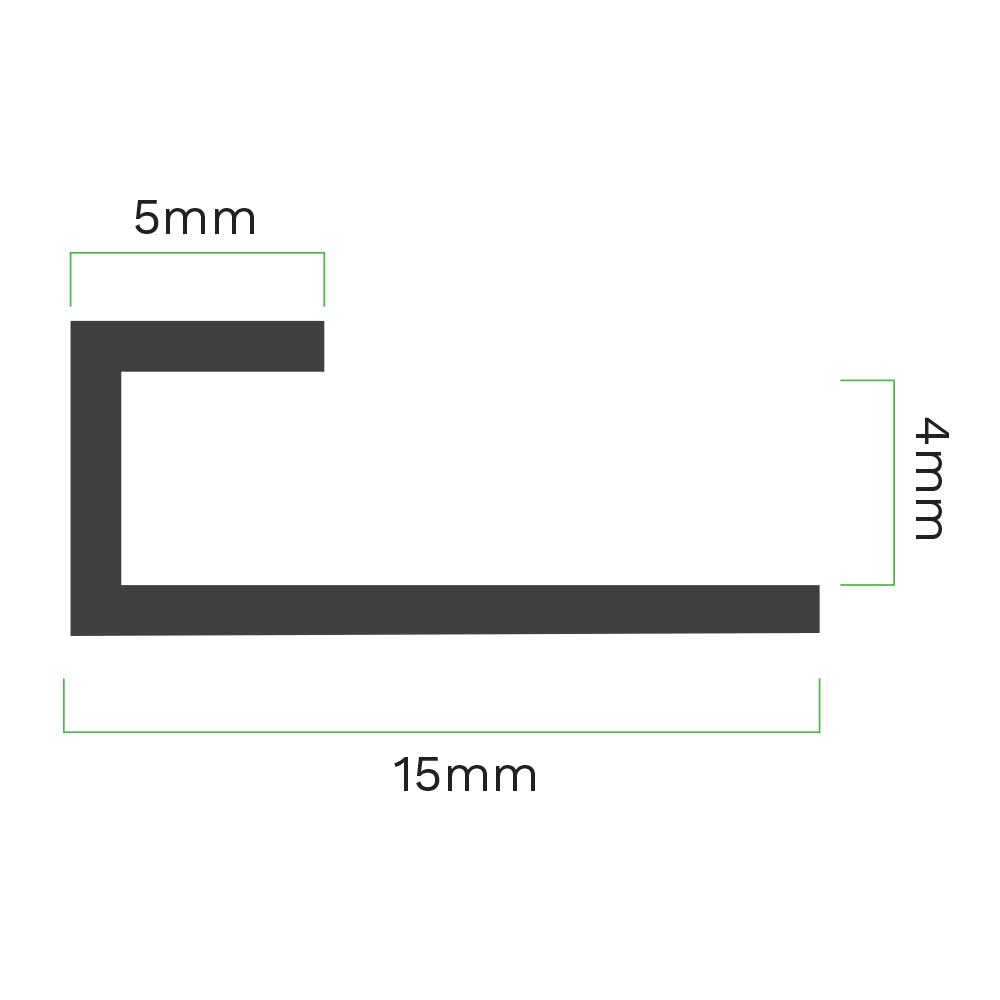 4mm SPC Solid Core Silver End Cap Trim - Wall Forma
