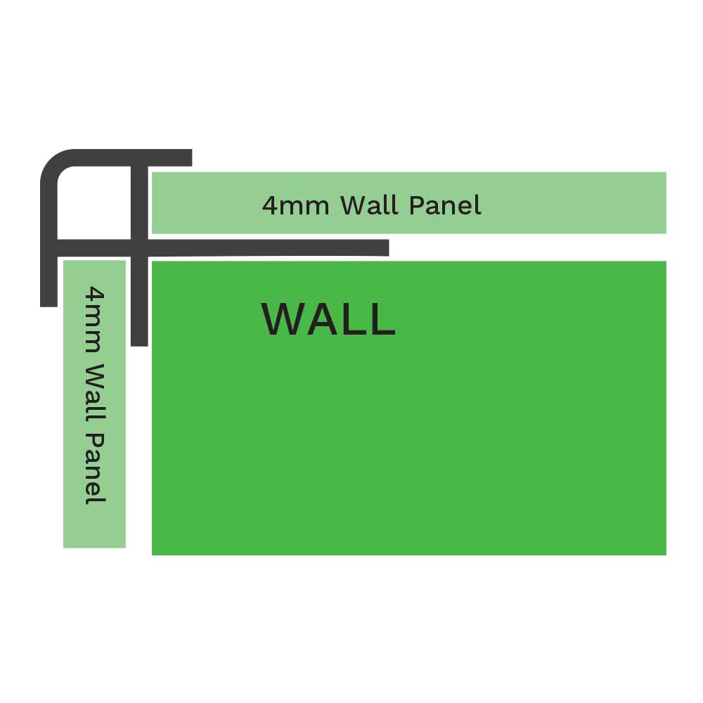 4mm SPC Solid Core Silver External Corner Trim - Wall Forma