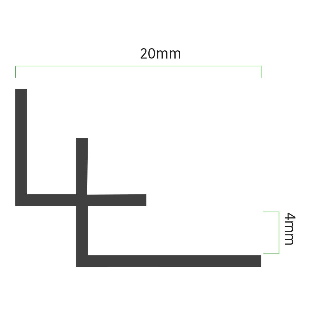 4mm SPC Solid Core Black Internal Corner Trim - Wall Forma