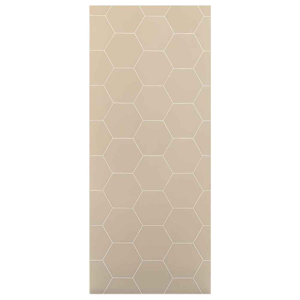 10mm Natural Beige Hexagonal Matt Shower Panel 1M x 2.4M