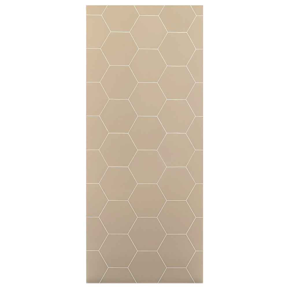 10mm Truffle Hexagonal Matt Shower Panel 1M x 2.4M