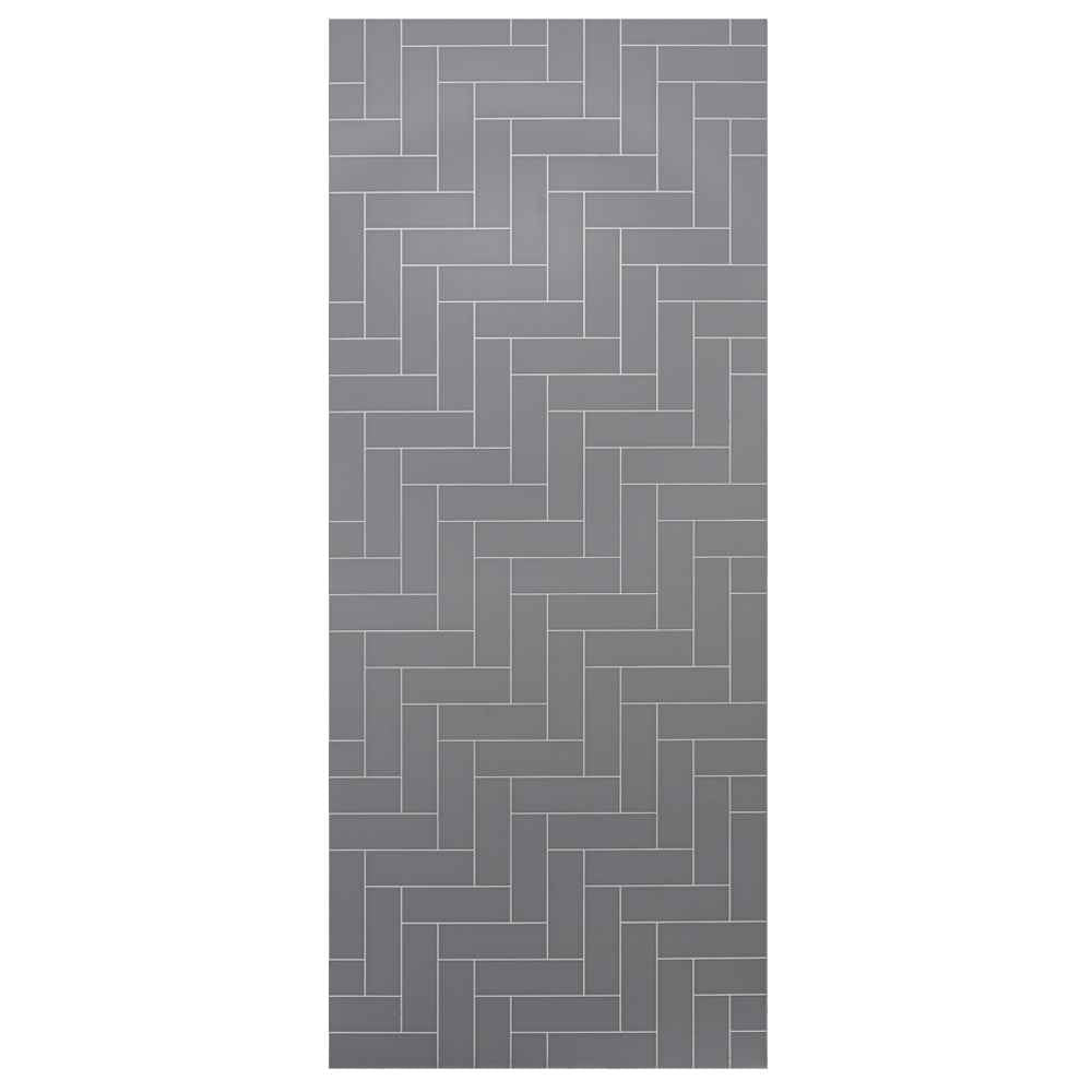 10mm Soft Grey Metro Parquet Matt Shower Panel 1M x 2.4M