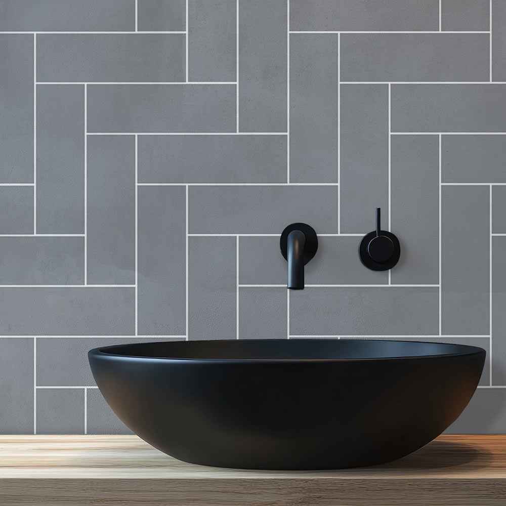 10mm Soft Grey Metro Parquet Matt Shower Panel 1M x 2.4M