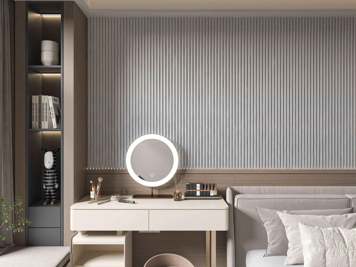 White Brushed WPC Fluted 3D Wall Panels |  42.9 sq. ft./Box