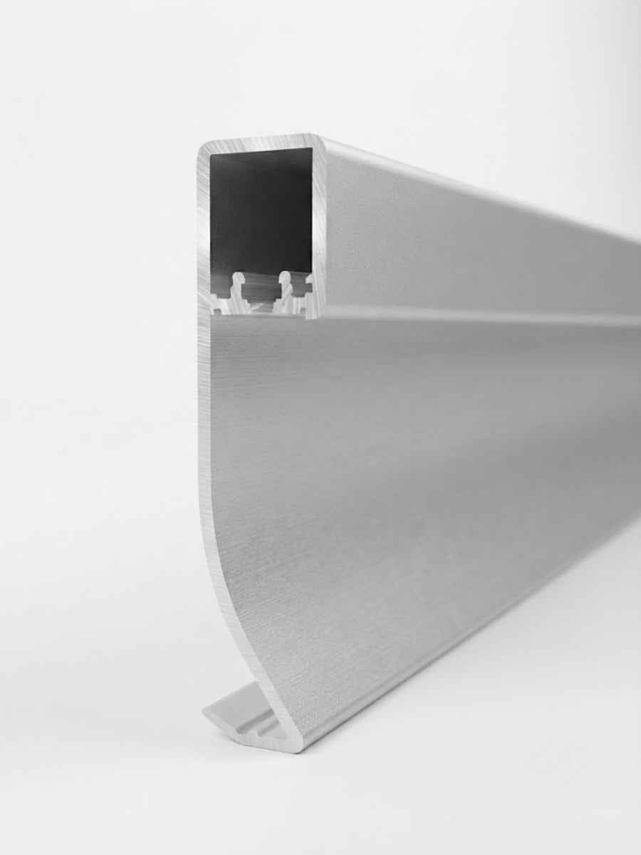 Premium White Aluminum LED Baseboard Molding - 59 Ft (9 Pieces)