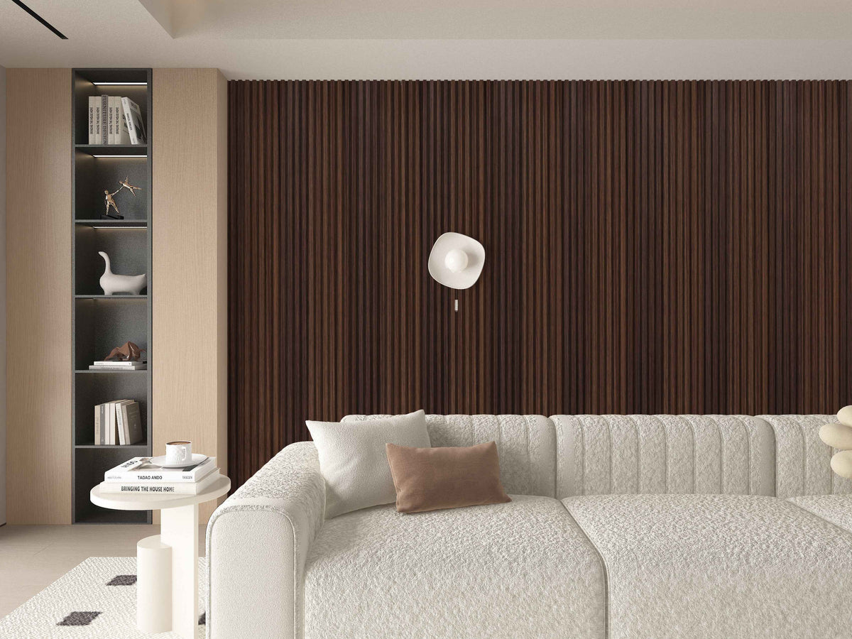 10-Pack Premium Solid Colors  WPC Fluted 3D Wall Paneling |  42.9 sq. ft./Box