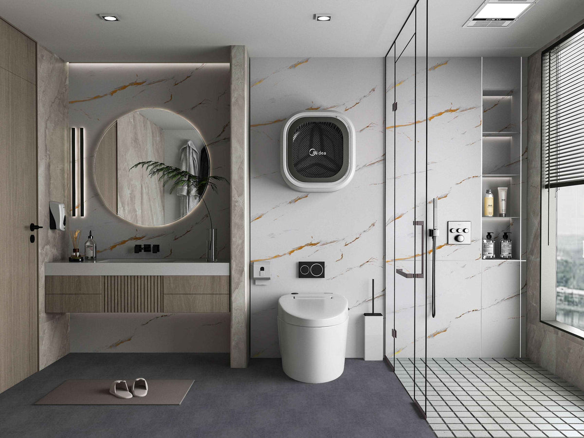 Caramel Vein PVC Marble PVC Wall Panel - Waterproof (4x8 ft, 32 sq. ft)