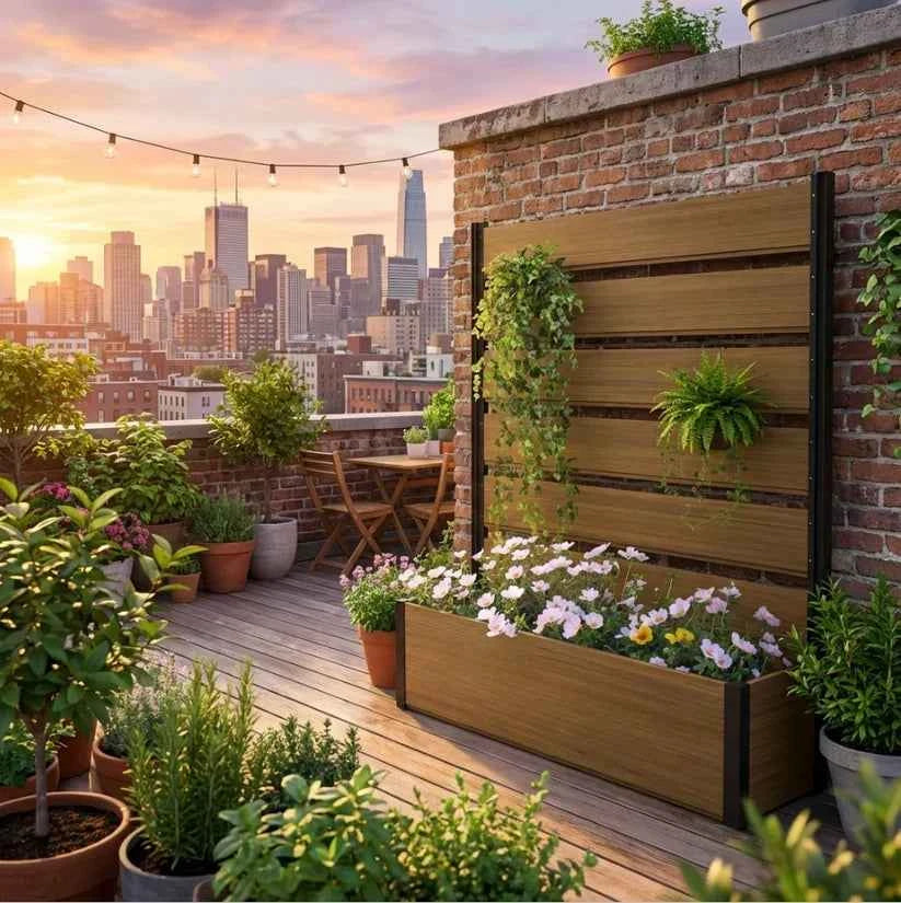 Raised Garden Box with Trellis - Perfect for Vertical Plant Display