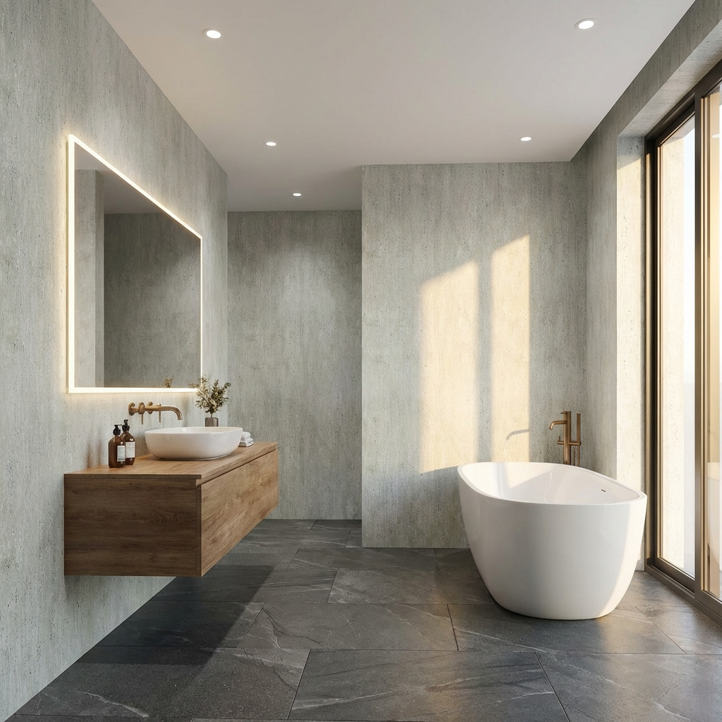 Natural Travertine Stone Panels - Waterproof Rough Texture PVC Sheets