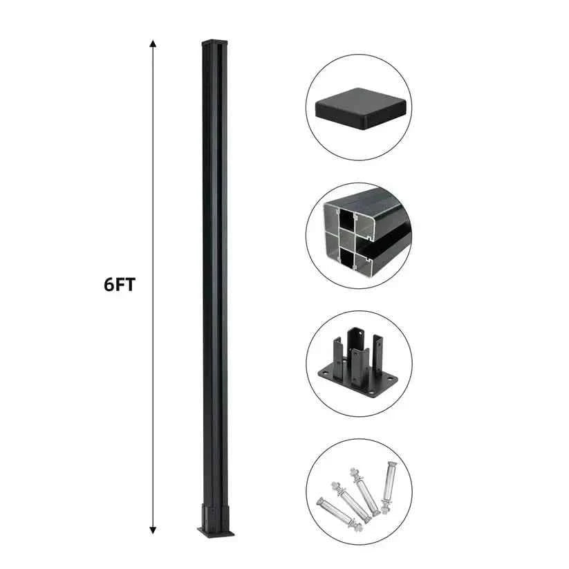 6 Ft Above Ground Fence Post - Set of 1