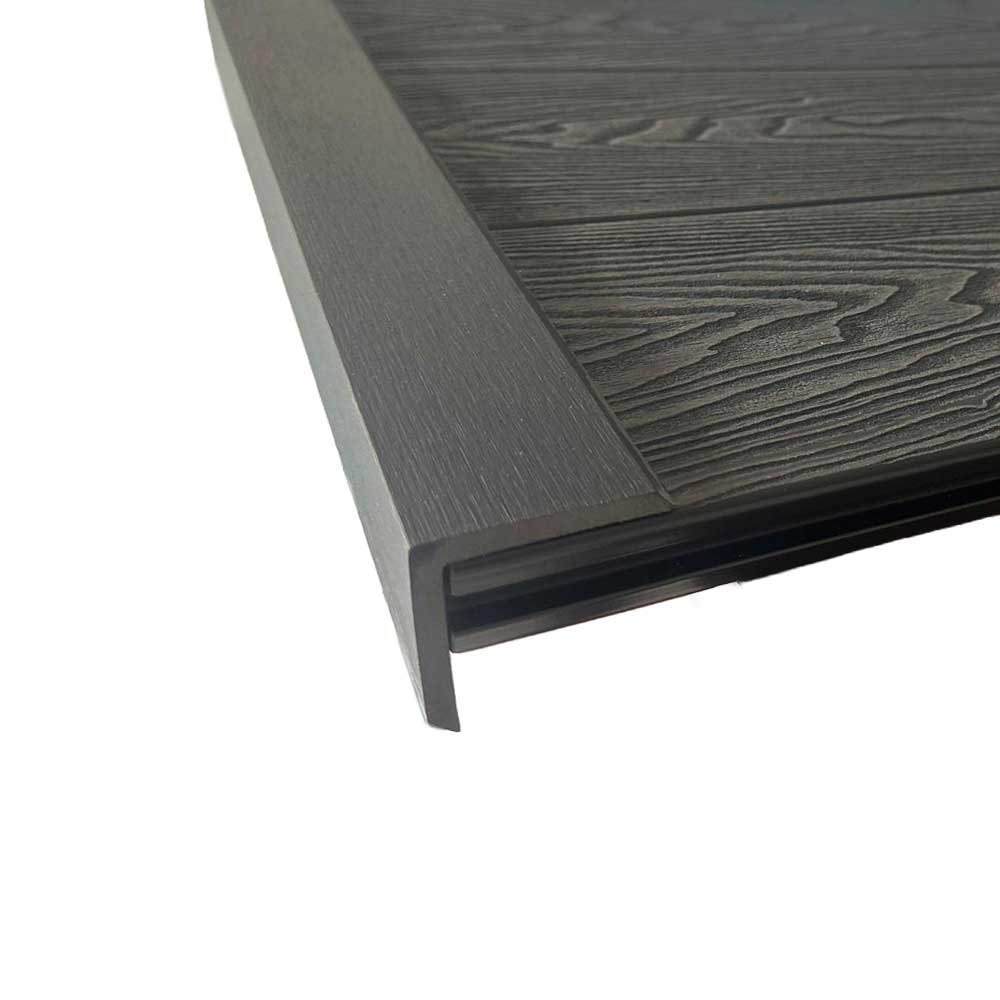 3.6M Charcoal Composite Decking Angle Trim (52mm x 52mm) - Wall Forma