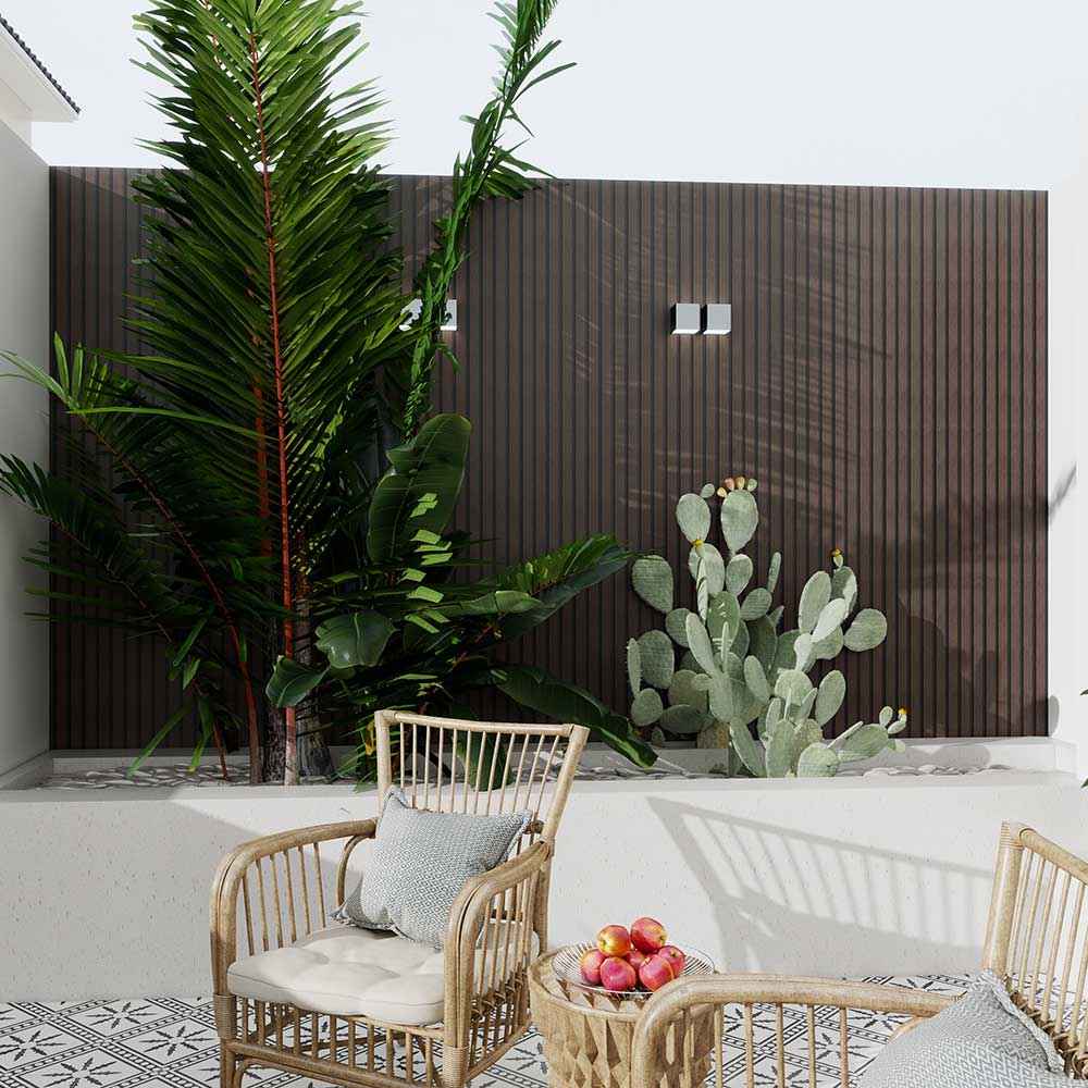 2.6M Rosewood WPC Exterior Wall Cladding