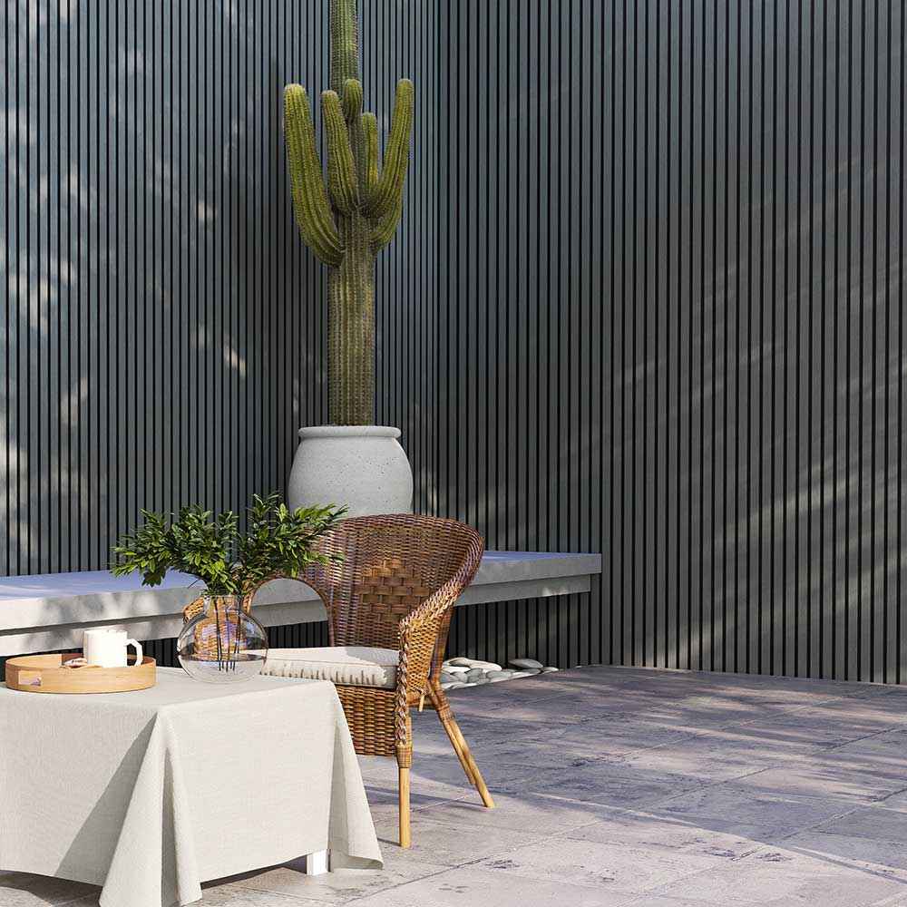 2.6M Silver Grey WPC Exterior Wall Cladding