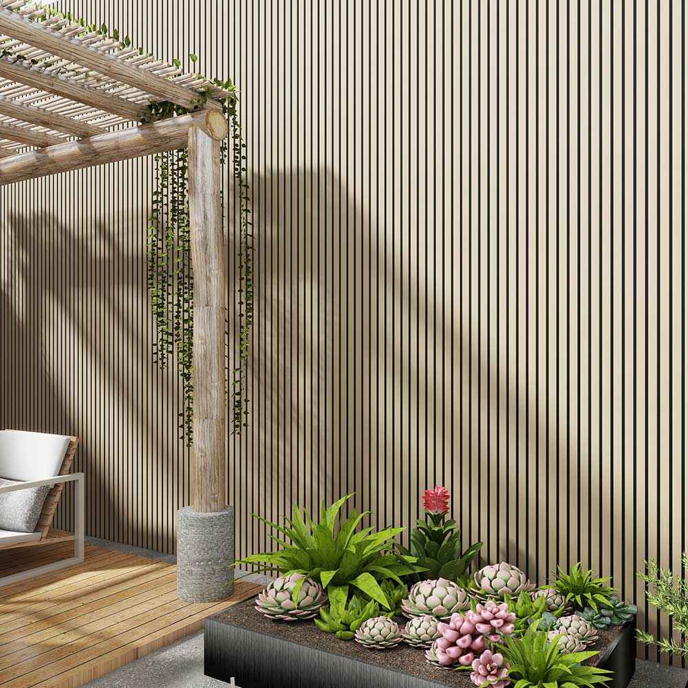 2.6M Light Brown WPC Exterior Wall Cladding