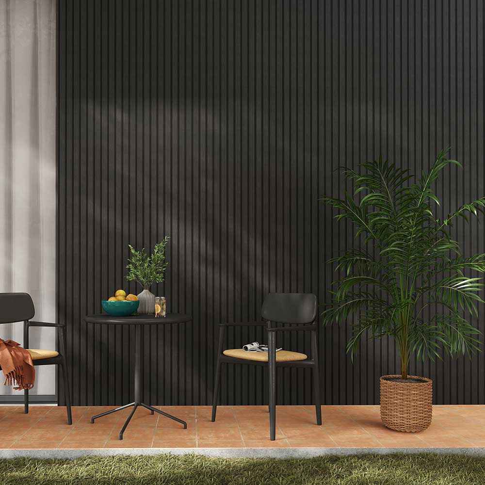 2.6M Black Ash WPC Exterior Wall Cladding