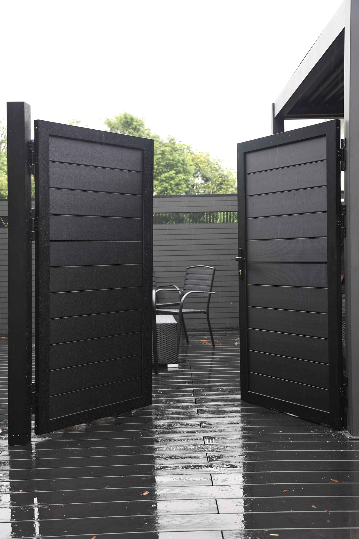 Aluminum Premium Fence Gate 10x6 – Modern, Heavy Duty, Full Privacy