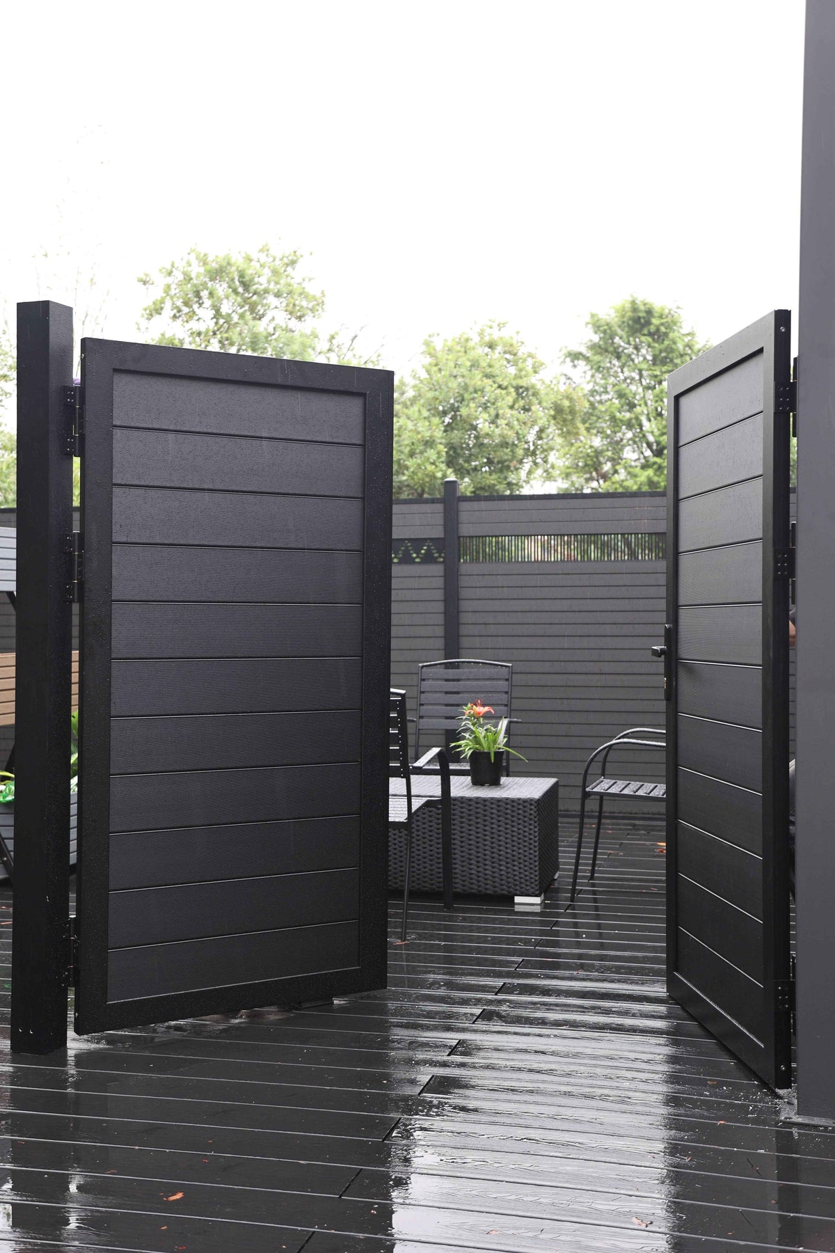 Aluminum Premium Fence Gate 10x6 – Modern, Heavy Duty, Full Privacy