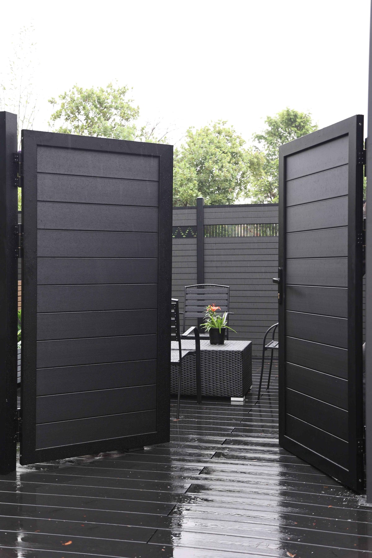 Aluminum Premium Fence Gate 10x6 – Modern, Heavy Duty, Full Privacy