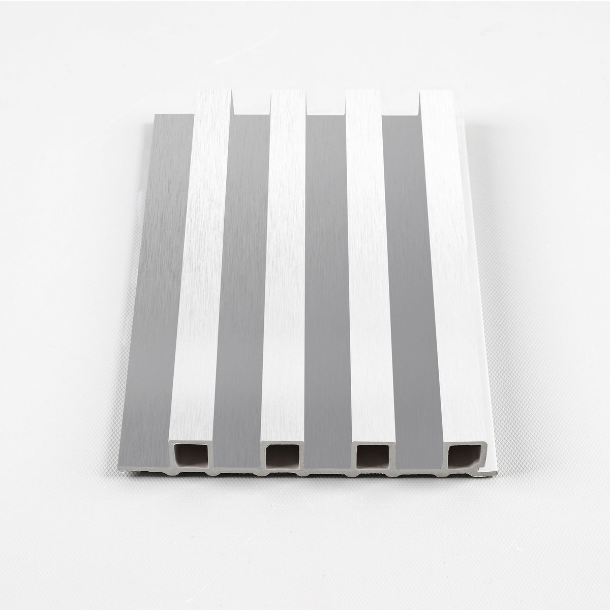 White Brushed WPC Fluted 3D Wall Panels | 42.9 sq. ft./Box - Wall Forma