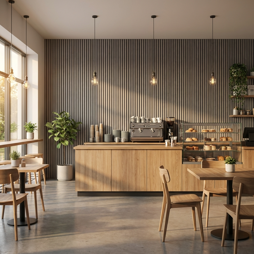 Ash Gray Acoustic Wood Slat Wall Panel | Premium 3-Sided Veneer | Sound-Absorbing