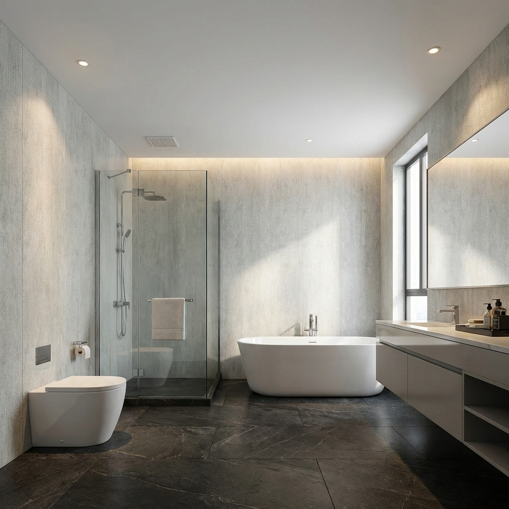 Natural Travertine Stone Panels - Waterproof Rough Texture PVC Sheets