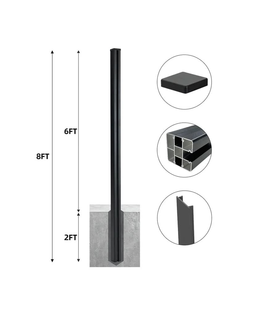8 Ft In-Ground Fence Post - Wall Forma