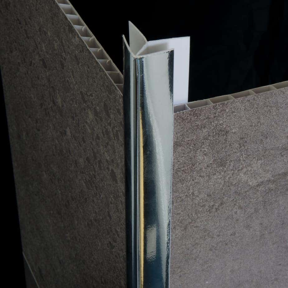 8mm Chrome External Corner Trim - Wall Forma
