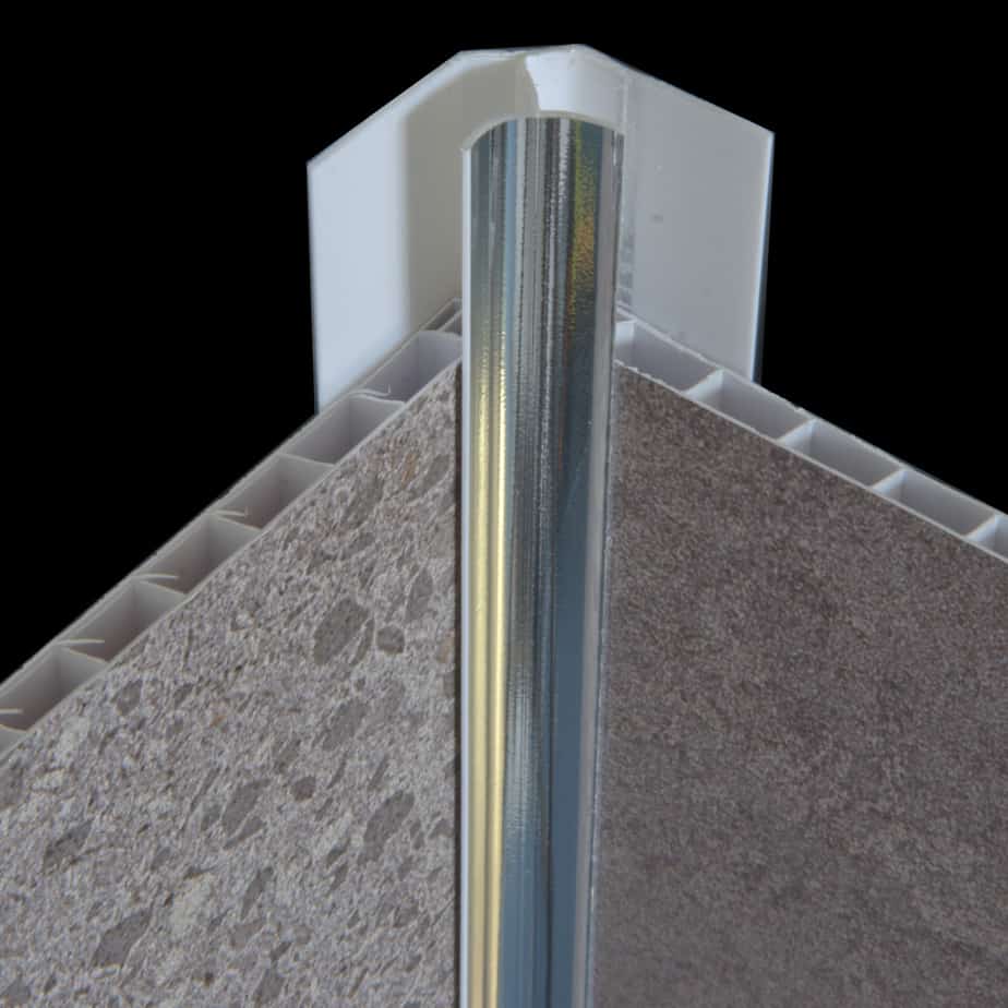 8mm Chrome Internal Corner Trim - Wall Forma
