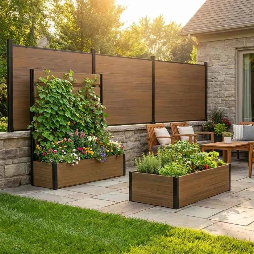 Raised Garden Box with Trellis - Perfect for Vertical Plant Display