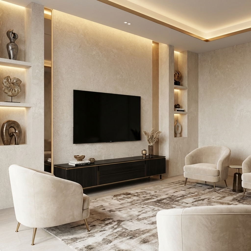 Beige Stone Panels - Waterproof Rough Texture PVC Sheets - Wall Forma