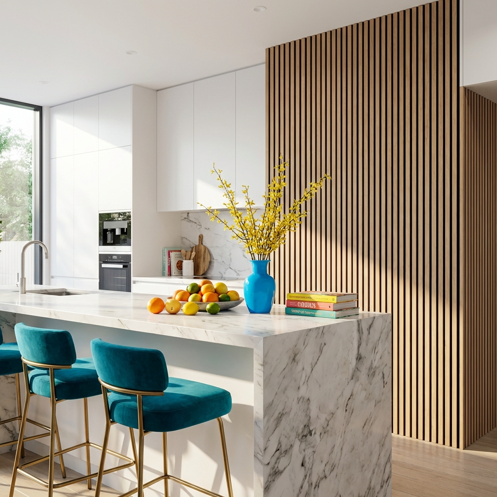 Light Oak Acoustic Wood Slat Wall Panel | Premium 3-Sided Veneer | Sound-Absorbing