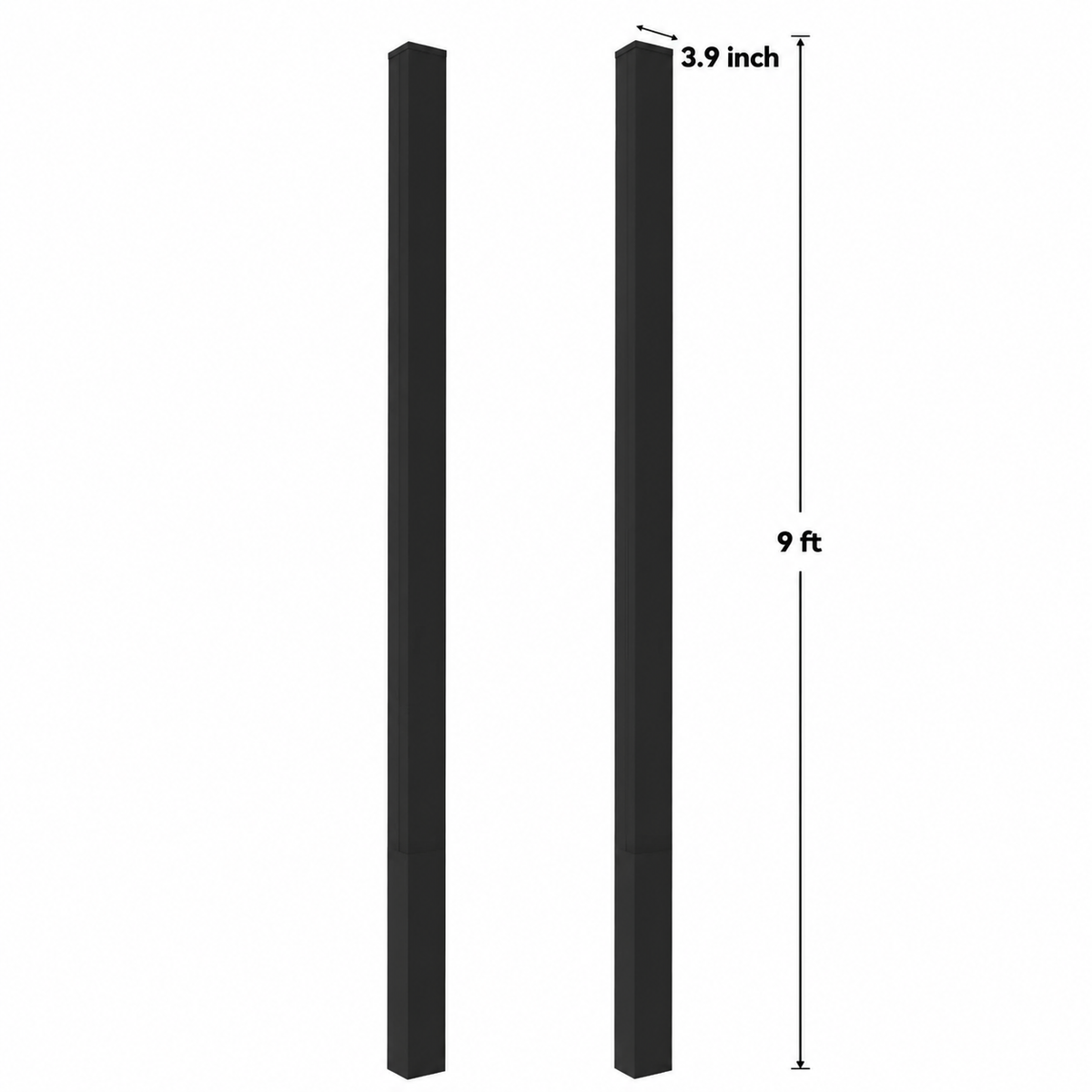4 Inch 9 ft In-ground Gate Post for Composite & Aluminum Gates - Wall Forma