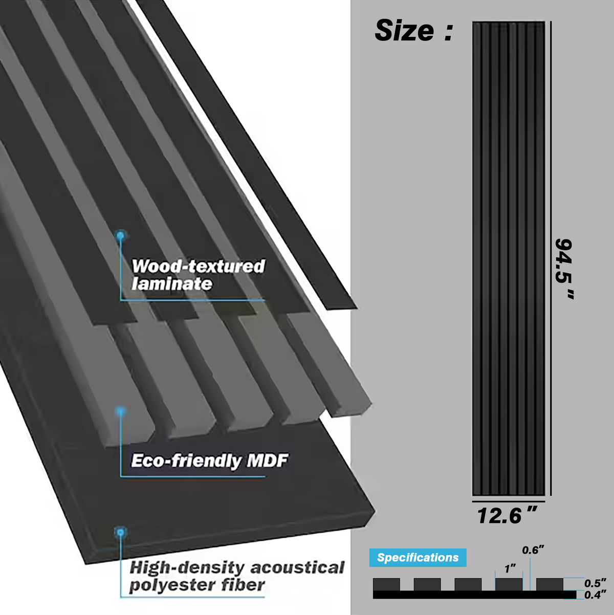 Wood Slat Acoustic Panels Sample Box - Wall Forma