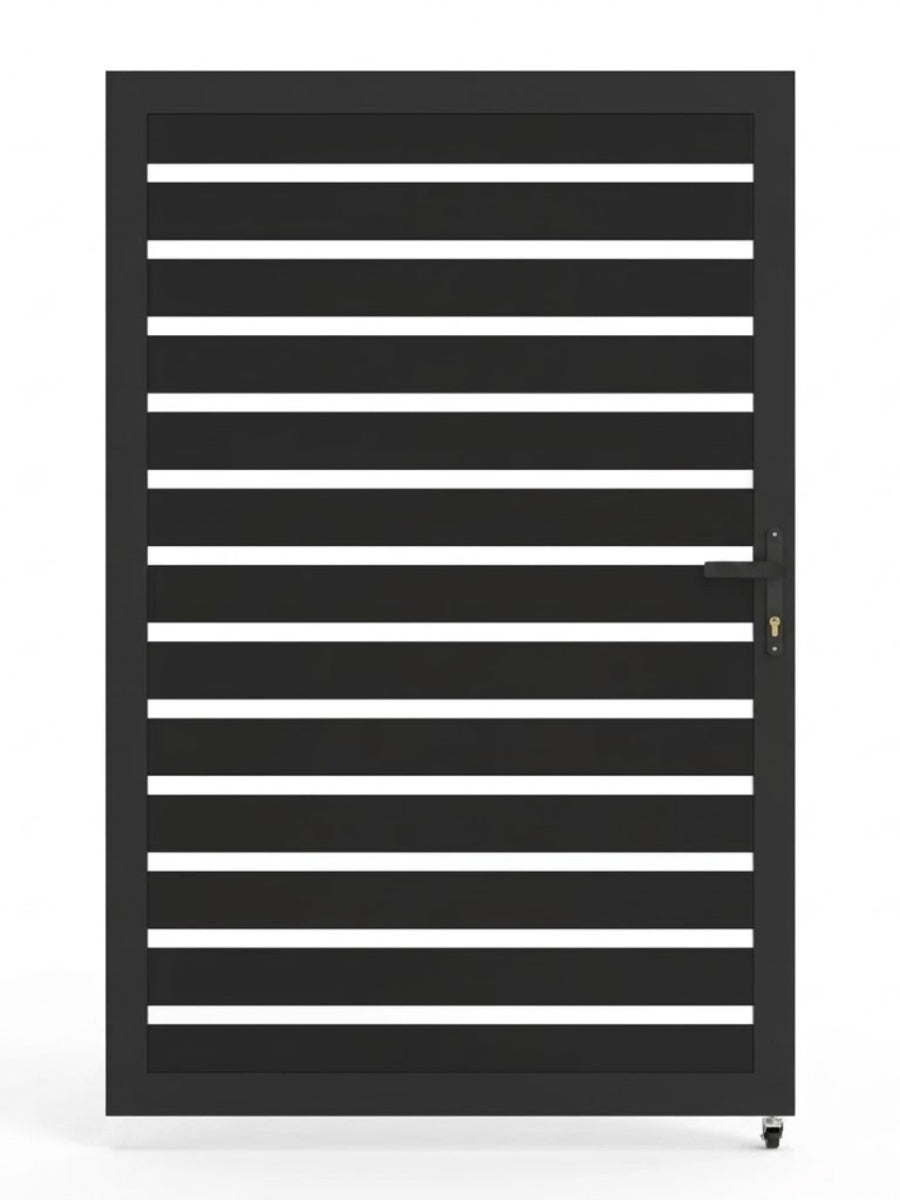 Aluminum Premium Fence Gate 4x6 – Modern, Heavy Duty, Semi Privacy - Wall Forma