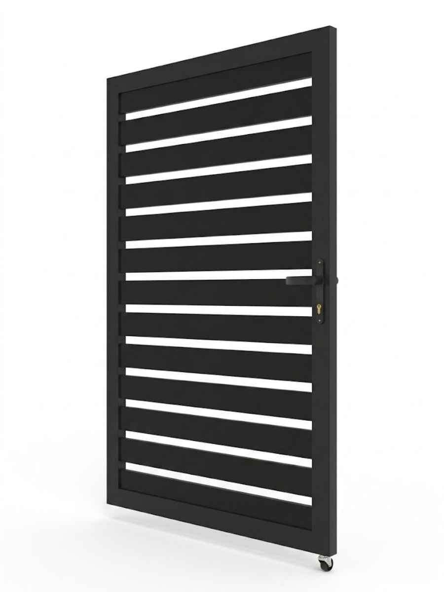 Aluminum Premium Fence Gate 4x6 – Modern, Heavy Duty, Semi Privacy