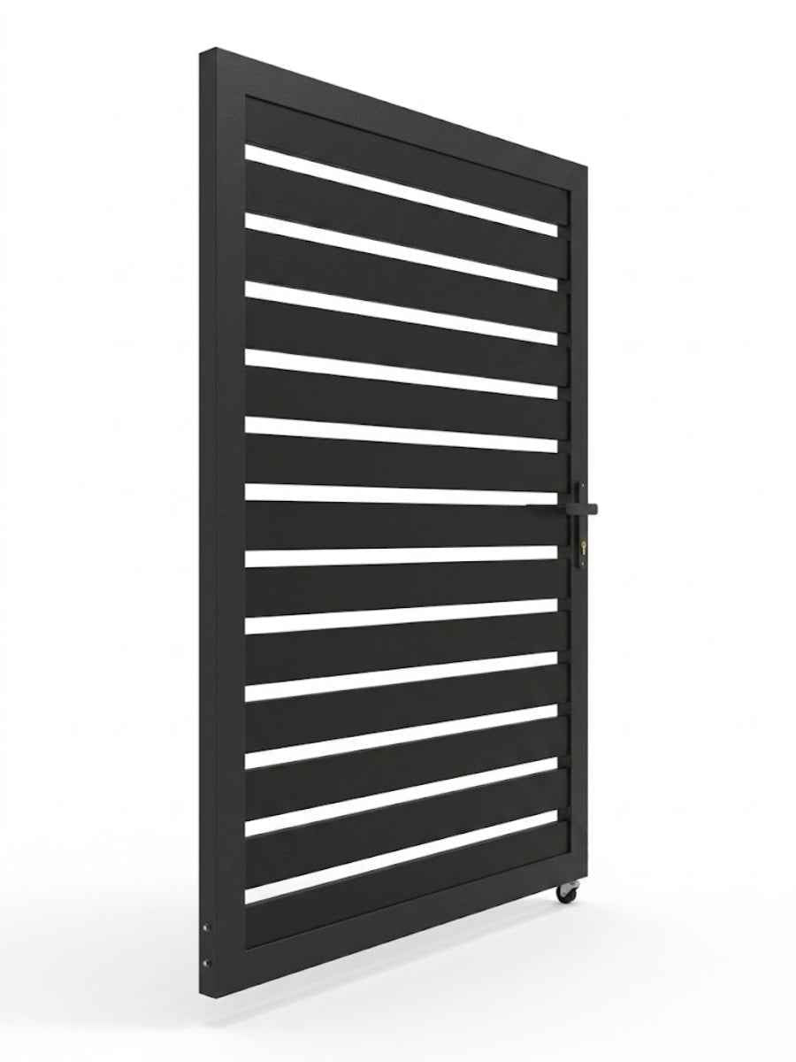Aluminum Premium Fence Gate 4x6 – Modern, Heavy Duty, Semi Privacy