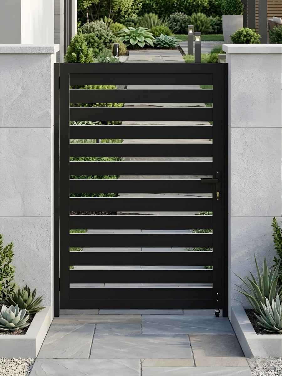 Aluminum Premium Fence Gate 4x6 – Modern, Heavy Duty, Semi Privacy