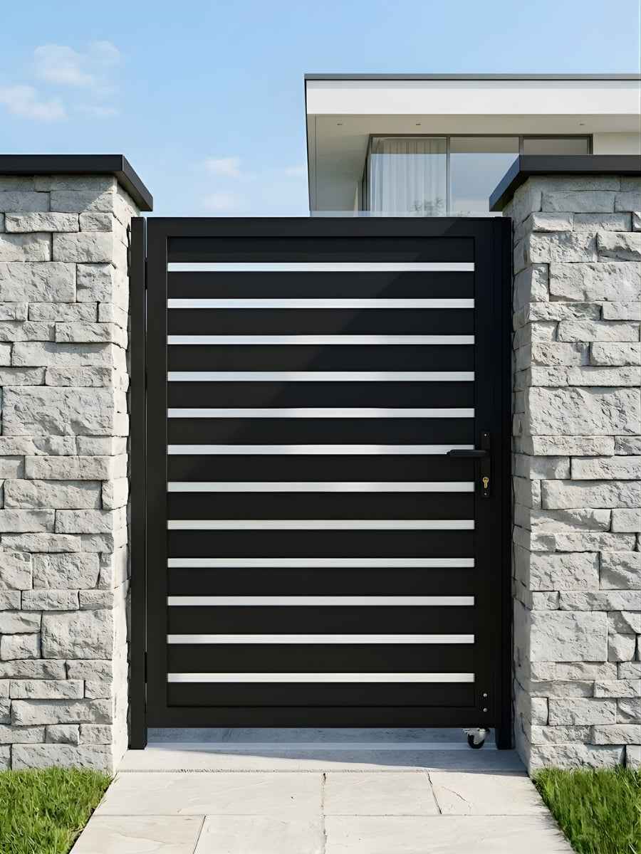 Aluminum Premium Fence Gate 4x6 – Modern, Heavy Duty, Semi Privacy