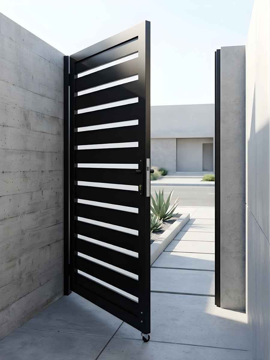 Aluminum Premium Fence Gate 4x6 – Modern, Heavy Duty, Semi Privacy