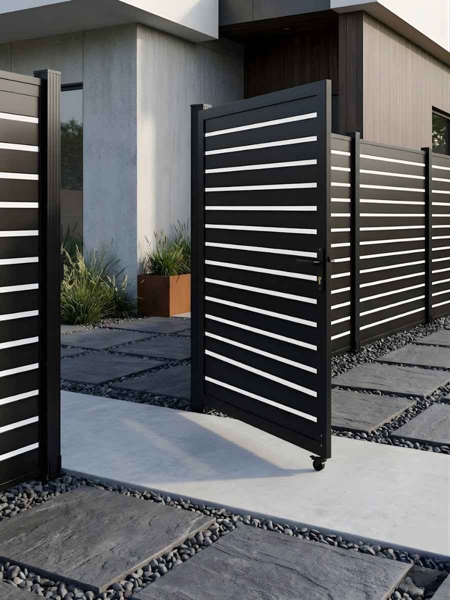 Aluminum Premium Fence Gate 4x6 – Modern, Heavy Duty, Semi Privacy