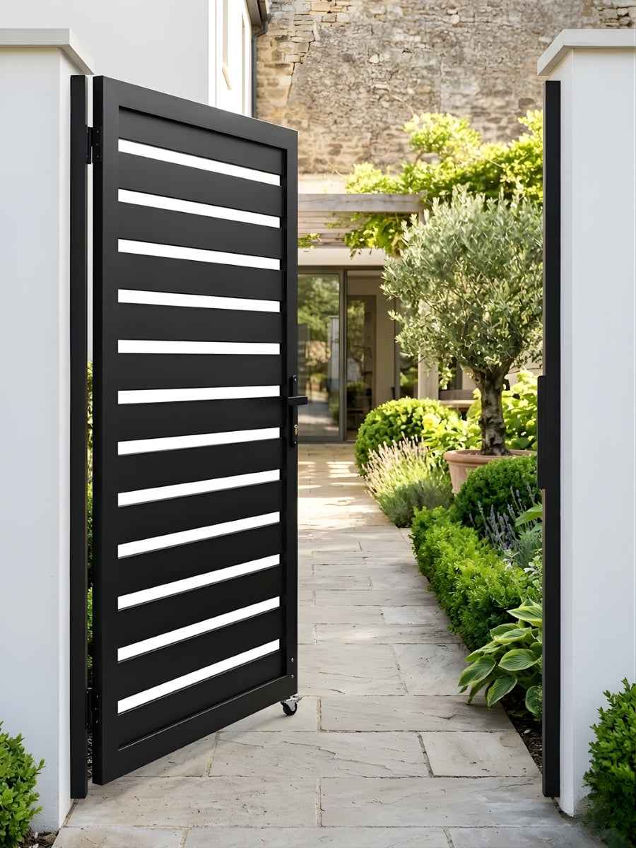 Aluminum Premium Fence Gate 4x6 – Modern, Heavy Duty, Semi Privacy