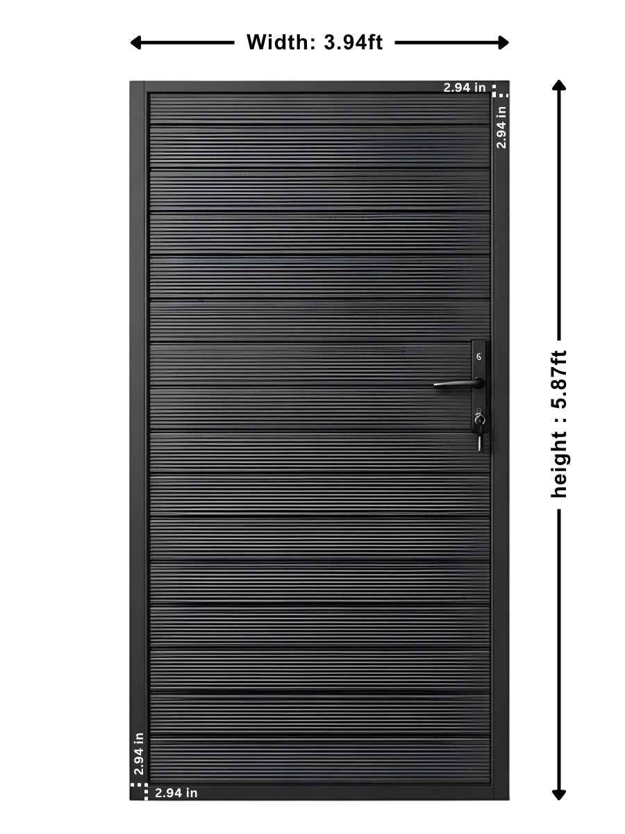 Aluminum Premium Fence Gate 4x6 – Modern, Heavy Duty, Full Privacy