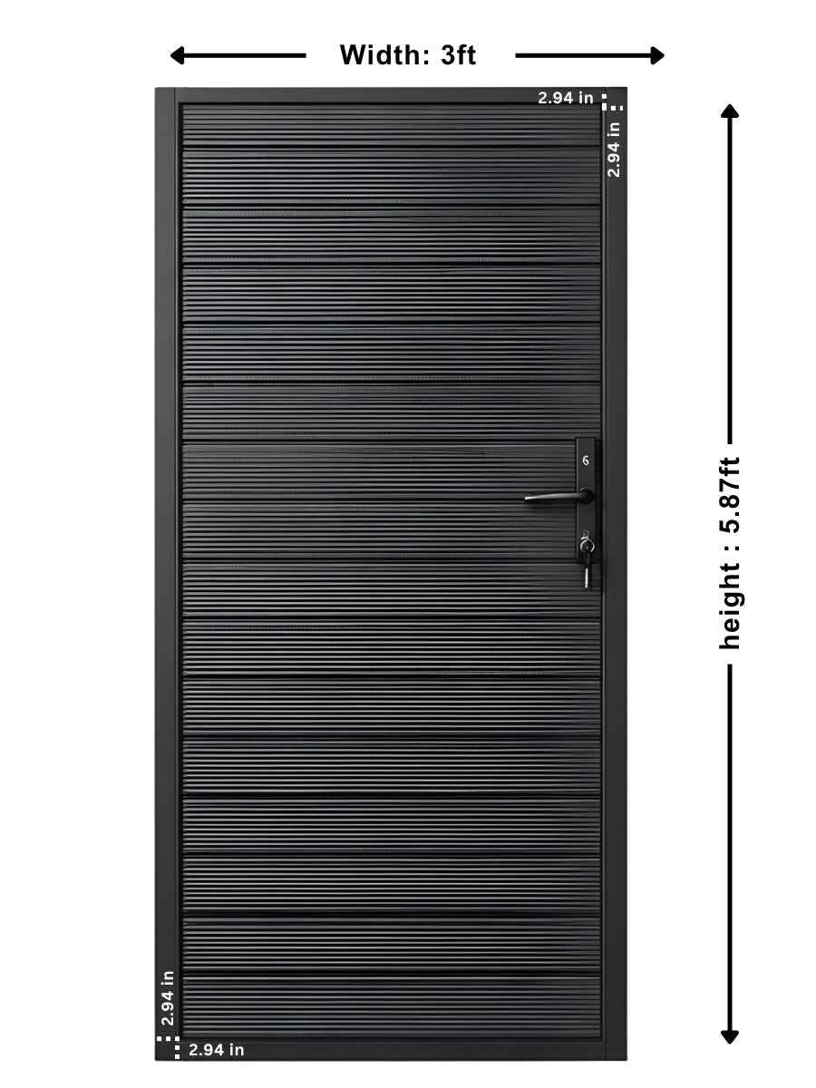 Aluminum Premium Fence Gate 3x6 – Modern, Heavy Duty, Full Privacy