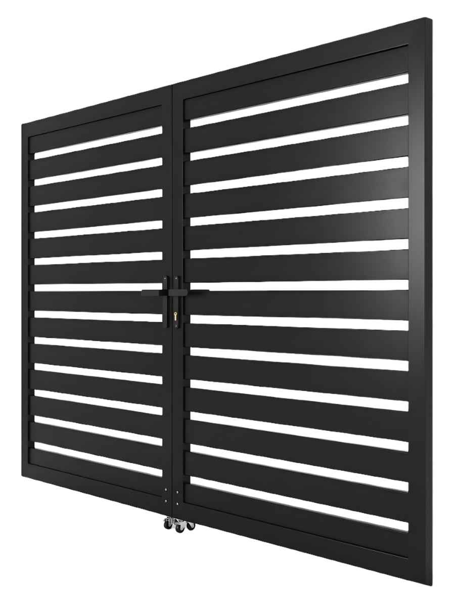 Aluminum Premium Fence Gate 10x6 – Modern, Heavy Duty, Semi Privacy
