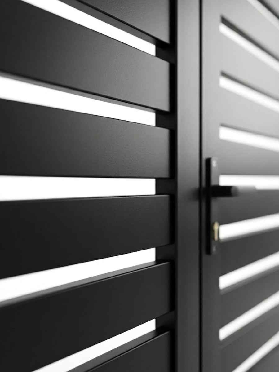 Aluminum Premium Fence Gate 10x6 – Modern, Heavy Duty, Semi Privacy