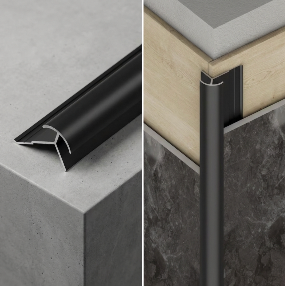 Aluminum Alloy Round Outside Corner Trim |  5/16 x 118 in